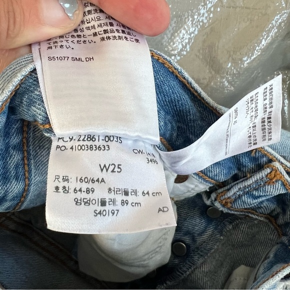 Levi’s Wedgie Icon Fit Jeans Ankle High Rise Light Wash - Picture 7 of 9